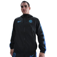 Nike Inter Milan Survêtement à Capuche Woven 2025-2026 Noir Bleu Clair Bleu