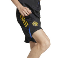 adidas Manchester United Trainingsbroekje 2025-2026 Kids Zwart Blauw Geel