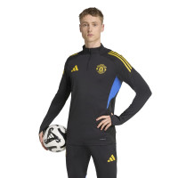 adidas Manchester United Survêtement 1/4-Zip 2025-2026 Noir Bleu Jaune