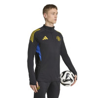 adidas Manchester United Survêtement 1/4-Zip 2025-2026 Noir Bleu Jaune