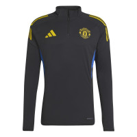adidas Manchester United Survêtement 1/4-Zip 2025-2026 Noir Bleu Jaune