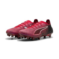PUMA Ultra 6 Ultimate Pulisic Gazon Naturel Chaussures de Foot (FG) Rouge Noir Blanc