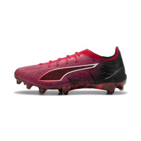 PUMA Ultra 6 Ultimate Pulisic Gazon Naturel Chaussures de Foot (FG) Rouge Noir Blanc