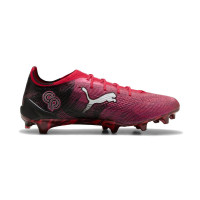 PUMA Ultra 6 Ultimate Pulisic Gazon Naturel Chaussures de Foot (FG) Rouge Noir Blanc
