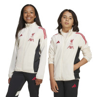 adidas Liverpool Présentation Veste d'Entraînement 2025-2026 Enfants Blanc Rouge Noir