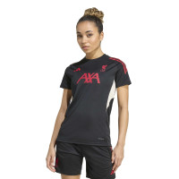 adidas Liverpool Trainingsshirt 2025-2026 Dames Zwart Rood Wit