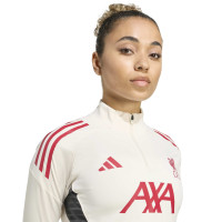 adidas Liverpool Survêtement 1/4-Zip 2025-2026 Femmes Blanc Noir Rouge