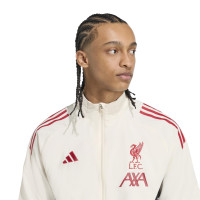 adidas Liverpool Presentatie Trainingspak Full-Zip 2025-2026 Wit Zwart Rood