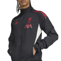 adidas Liverpool Presentatie Trainingspak Full-Zip 2025-2026 Zwart Rood Wit