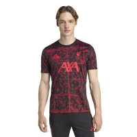 adidas Liverpool Pre-Match Trainingsshirt 2025-2026 Zwart Rood