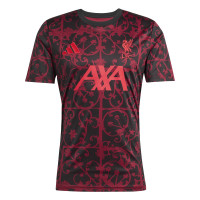 adidas Liverpool Pre-Match Trainingsshirt 2025-2026 Zwart Rood