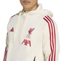 adidas Liverpool Track Sweat à Capuche 2025-2026 Blanc Rouge Noir