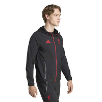 adidas Liverpool Vis Tech Trainingspak Full-Zip Zwart Rood