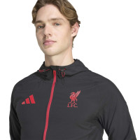 adidas Liverpool Vis Tech Trainingspak Full-Zip Zwart Rood