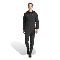 adidas Liverpool Vis Tech Trainingspak Full-Zip Zwart Rood