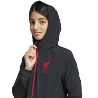 adidas Liverpool Vis Tech Trainingspak Full-Zip Kids Zwart Rood