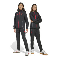 adidas Liverpool Vis Tech Trainingspak Full-Zip Kids Zwart Rood