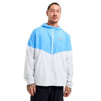 Survêtement de sport décontracté Nike Sportswear entièrement zippé à capuche gris clair bleu clair