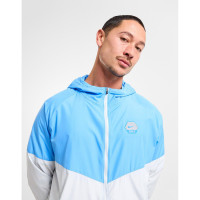 Survêtement de sport décontracté Nike Sportswear entièrement zippé à capuche gris clair bleu clair
