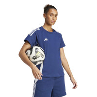 adidas Tiro 24 Sweat T-Shirt Dames Donkerblauw Wit