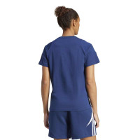adidas Tiro 24 Sweat T-Shirt Dames Donkerblauw Wit