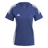 adidas Tiro 24 Sweat T-Shirt Dames Donkerblauw Wit