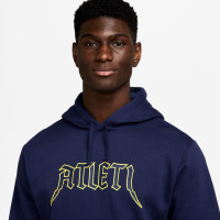 Nike Atletico Madrid Club Joggingpak Hooded 2025-2026 Donkerblauw Felgeel