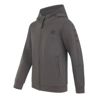Cruyff Ignite Tape Trainingspak Hooded Kids Donkergrijs