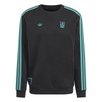 adidas Liverpool Terrace Icons Crew Trainingspak Zwart Groen Wit