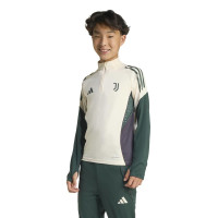 adidas Juventus Trainingstrui 1/4-Zip Europees 2025-2026 Kids Beige Groen Zwart