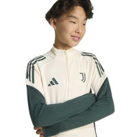 adidas Juventus Trainingstrui 1/4-Zip Europees 2025-2026 Kids Beige Groen Zwart