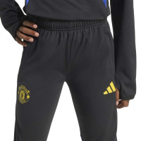 adidas Manchester United Survêtement 1/4-Zip 2025-2026 Enfants Noir Bleu Jaune