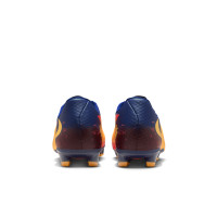 Nike Phantom 6 Low Haaland Academy Gras / Kunstgras Voetbalschoenen (MG) Donkerblauw Oranje Geel Rood