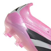 adidas Predator Elite FT Gras Voetbalschoenen (FG) Roze Zwart Wit