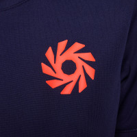 Nike Erling Haaland Academy 25 Trainingsshirt Kids Donkerblauw Felrood