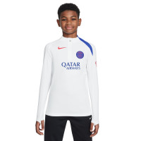 Nike Paris Saint-Germain Strike Haut d'Entraînement 1/4-Zip 2025-2026 Enfants Blanc Bleu Rouge