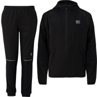 Cruyff Agate Trainingspak 1/4-Zip Kids Zwart