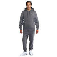 Combinaison de jogging en polaire Nike Sportswear Club à capuche gris argenté blanc
