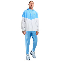 Survêtement de sport décontracté Nike Sportswear entièrement zippé à capuche gris clair bleu clair