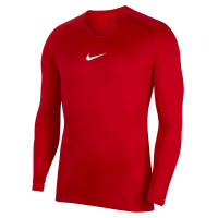 Nike Dri-FIT Park Ondershirt Lange Mouwen Rood Wit