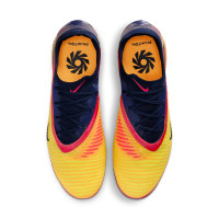 Nike Phantom 6 Low Haaland Elite Gras Voetbalschoenen (FG) Donkerblauw Oranje Geel Rood