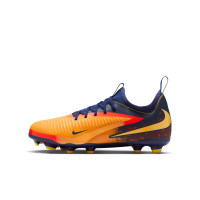 Nike Phantom 6 Low Haaland Academy Gazon Naturel Artificiel Chaussures de Foot (MG) Enfants Bleu Foncé Orange Jaune Rouge