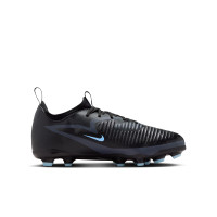 Nike Phantom 6 Low Academy Gazon Naturel Artificiel Chaussures de Foot (MG) Enfants Noir Bleu Clair