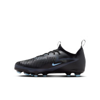 Nike Phantom 6 Low Academy Gazon Naturel Artificiel Chaussures de Foot (MG) Enfants Noir Bleu Clair