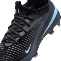 Nike Phantom 6 Low Academy Gazon Naturel Artificiel Chaussures de Foot (MG) Enfants Noir Bleu Clair