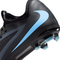 Nike Phantom 6 Low Academy Gazon Naturel Artificiel Chaussures de Foot (MG) Enfants Noir Bleu Clair
