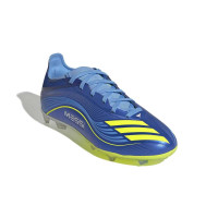 adidas F50 Messi Elite Gazon Naturel Chaussures de Foot (FG) Enfants Bleu Jaune