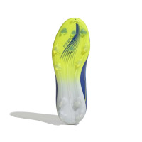 adidas F50 Messi Elite Gazon Naturel Chaussures de Foot (FG) Enfants Bleu Jaune