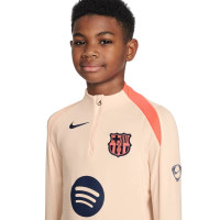 Nike FC Barcelona Strike Trainingspak 1/4-Zip 2025-2026 Kids Oranje Donkerblauw