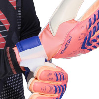 adidas Predator Match Fingersave Gants de Gardien de But Orange Blanc Bleu